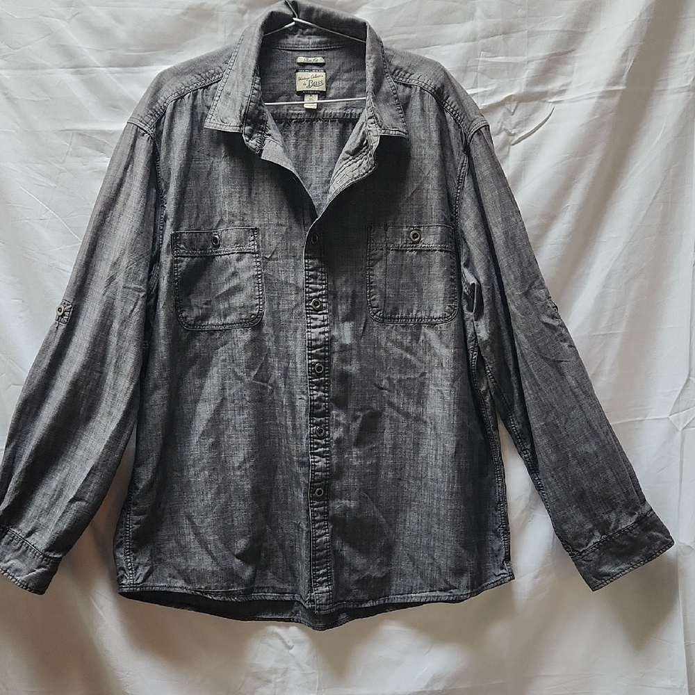 G.H. Bass & Co. , Slim Fit, Black Grey, Size XL - Picture 1 of 6